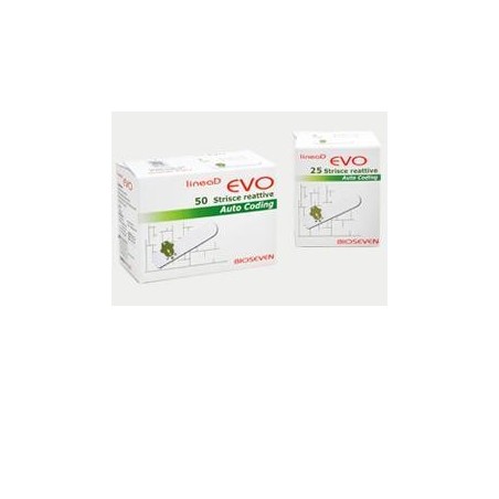 Linea D Evo 25 strisce reattive per il controllo della glicemia Linea D Evo 25 strisce reattive per il controllo della glicemia