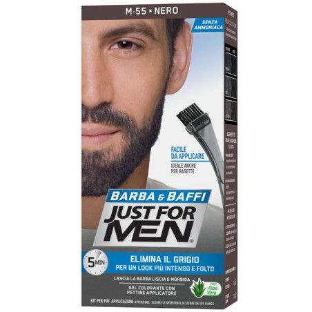 Combe Just For Men Barba & Baffi M55 tinta facciale colore nero 51 g Combe Just For Men Barba & Baffi M55 tinta facciale colore nero 51 g