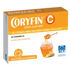 Sit Laboratorio Farmaceutico Coryfin C Senza Zucchero Miele Zenzero 24 Caramelle