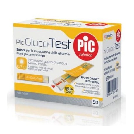 PIC GlucoTest 50 strisce reattive per il controllo della glicemia