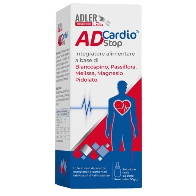 Adler Lab Adcardio Stop integratore per apparato cardiocircolatorio 50 g Adler Lab Adcardio Stop integratore per apparato cardiocircolatorio 50 g