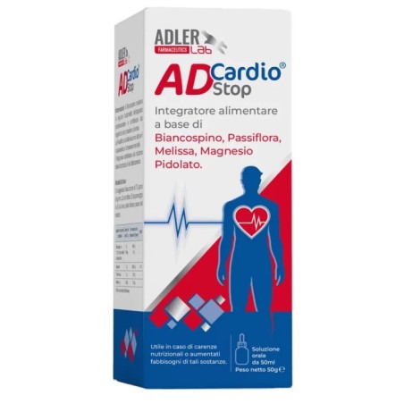 Adler Lab Adcardio Stop integratore per apparato cardiocircolatorio 50 g Adler Lab Adcardio Stop integratore per apparato cardiocircolatorio 50 g