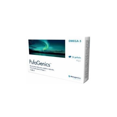 Pufagenics integratore di acidi grassi Omega 3 DHA ed EPA 30 capsule Pufagenics integratore di acidi grassi Omega 3 DHA ed EPA 30 capsule