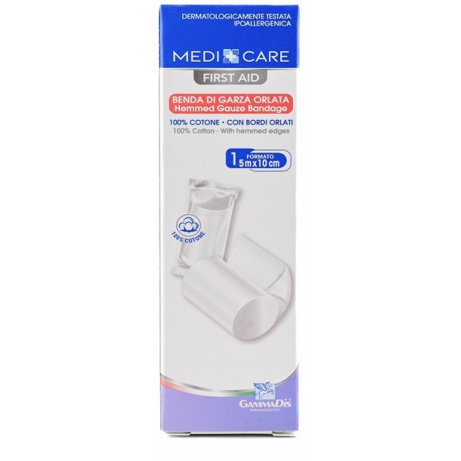 Gammadis Farmaceutici Benda Medicare orlata 10 cm x 5 m Gammadis Farmaceutici Benda Medicare orlata 10 cm x 5 m