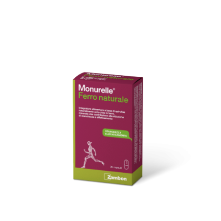 Monurelle Ferro Naturale Integratore a base di Ferro 30 Capsule Monurelle Ferro Naturale Integratore a base di Ferro 30 Capsule