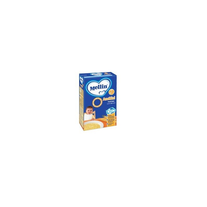 MELLIN Pastina Anellini 12x320 G + Italian Gourmet Tomatenpolpa 400g – 100% Natürliche Babynudeln & Geschälte Datterini-Tomaten Aus Italien