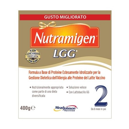Nutramigen 2 LGG Formula per lattanti allergici alle proteine del latte 400 g Nutramigen 2 LGG Formula per lattanti allergici alle proteine del latte 400 g