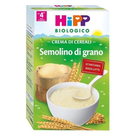 Hipp Biologico Semolino di grano istantaneo senza latte per bambini 200 g Hipp Biologico Semolino di grano istantaneo senza latte per bambini 200 g