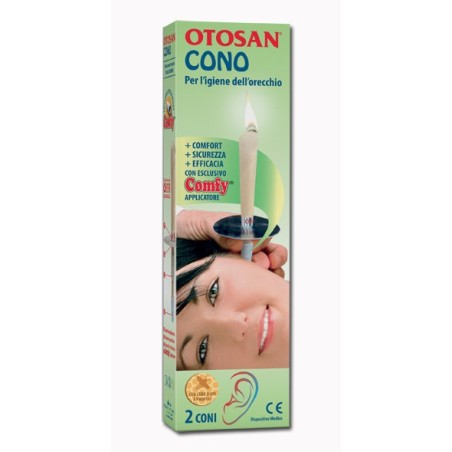 Otosan Cono per l'igiene dell'orecchio e rimozione del tappo di cerume 2 pezzi Otosan Cono per l'igiene dell'orecchio e rimozione del tappo di cerume 2 pezzi