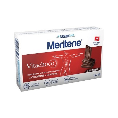 Meritene Vitachoco integratore al cioccolato fondente con vitamine e minerali 75 g