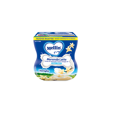 Mellin Merenda Latte e Vaniglia 2 vasetti da 100g