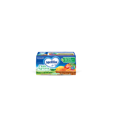 Mellin Omogenizzato alla Frutta Mela e Agrumi - Alimento per bambini Mellin Omogenizzato alla Frutta Mela e Agrumi - Alimento per bambini