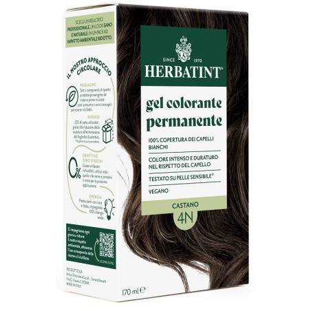 Herbatint 4N Castano colorazione permanente per capelli 170 ml