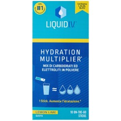 Equilibra Liquid Iv Hydration Multiplier Mix di carboidrati ed elettroliti in polvere Lemon Lime 10 stick