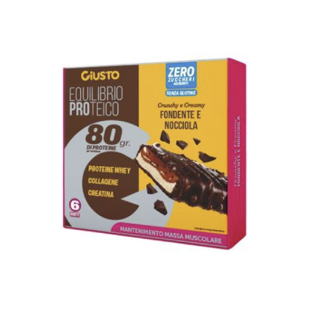 Giusto Barretta Proteica Fondente e Nocciola 30 g