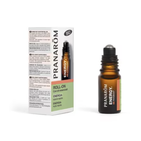 Pranarom Aromaboost Energia Olio Essenziale Roll On per Stanchezza Fisica e Mentale 5 ml