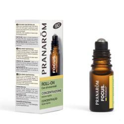 Pranarom Aromaboost Focus Olio Essenziale Roll On per Concentrazione e Memoria 5 ml