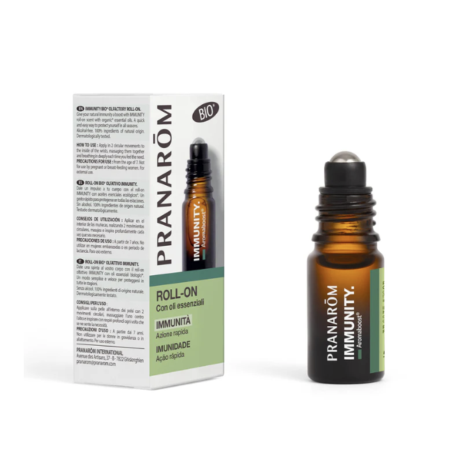 Pranarom Aromaboost Immunità Olio Essenziale Roll On per il Sistema Immunitario 5 ml
