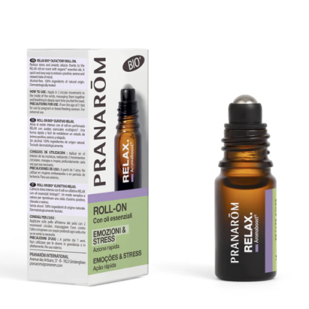 Pranarom Aromaboost Relax Olio Essenziale Roll On per Stress e Rilassamento 5 ml