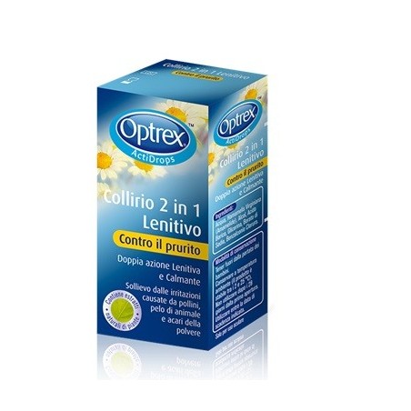 Optrex 2 in 1 Collirio lenitivo contro il prurito agli occhi 10 ml Optrex 2 in 1 Collirio lenitivo contro il prurito agli occhi 10 ml