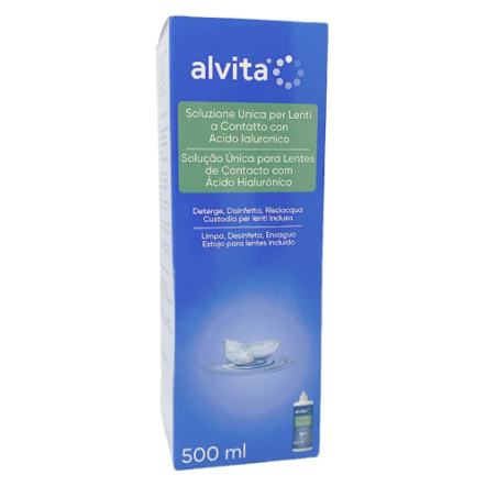 Alvita Soluzione Unica Acido Ialuronico per Lenti a Contatto 500ml Alvita Soluzione Unica Acido Ialuronico per Lenti a Contatto 500ml
