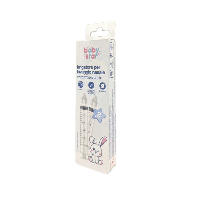 Farvima Medicinali Irrigatore Lavaggio Nasale Baby Star 2 Pezzi
