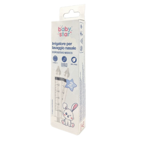 Farvima Medicinali Irrigatore Lavaggio Nasale Baby Star 2 Pezzi