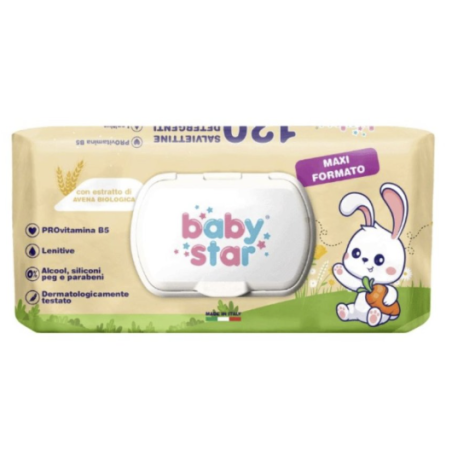 Farvima Medicinali Babystar Salviettine Bebe' Avena Bio 120 Pezzi