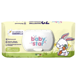 Farvima Medicinali Babystar Salviettine Bebe' Camomilla 72 Pezzi