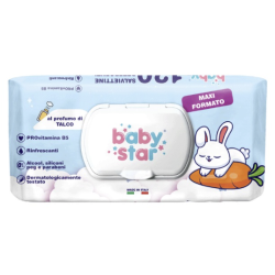 Farvima Medicinali Babystar Salviettine Bebe' Talco 120 Pezzi