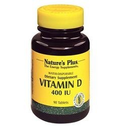 Nature's Plus Vitamina D3 per ossa e denti idrosolubile 400 UI 90 tavolette