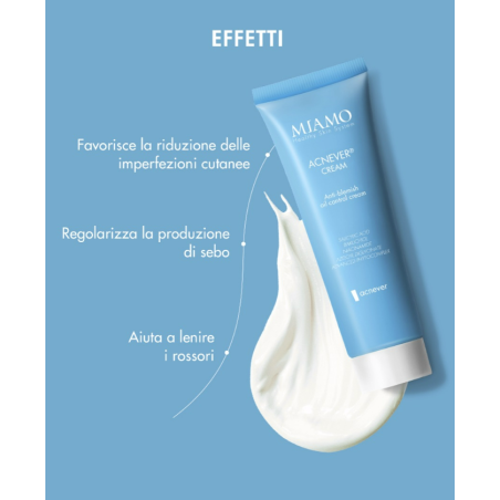 Miamo Acnever Cream crema viso anti-imperfezioni sebonormalizzante 50ml Miamo Acnever Cream crema viso anti-imperfezioni sebonormalizzante 50ml