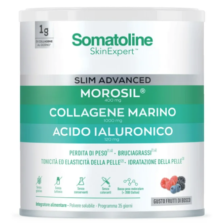 Somatoline Slim Advanced polvere Integratore snellente con collagene marino 275 g Somatoline Slim Advanced polvere Integratore snellente con collagene marino 275 g