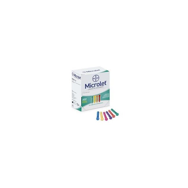 Microlet Lancette Pungidito Colorate per Apparecchio 200 pezzi Microlet Lancette Pungidito Colorate per Apparecchio 200 pezzi