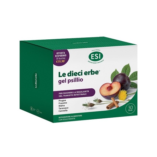 Esi Le Dieci Erbe Gel Psillio per la Regolarità Intestinale 30 Bustine Esi Le Dieci Erbe Gel Psillio per la Regolarità Intestinale 30 Bustine