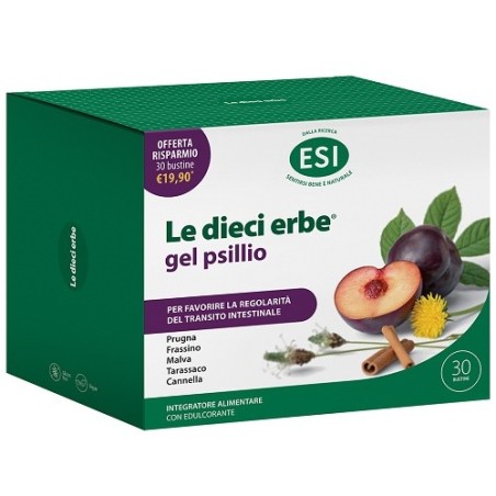Esi Le Dieci Erbe Gel Psillio per la Regolarità Intestinale 30 Bustine Esi Le Dieci Erbe Gel Psillio per la Regolarità Intestinale 30 Bustine