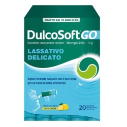 Dulcosoft Go Lassativo Delicato Pronto da Bere Gusto Limone 20 Bustine