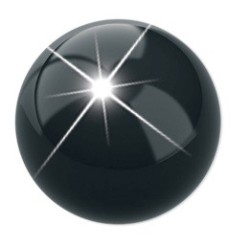 PRE ORECCHINO PALLINA NERA 4MM