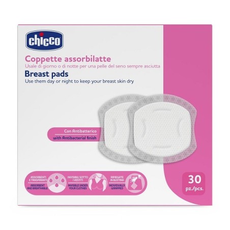Chicco Coppette Assorbilatte con Antibatterico 30 pezzi