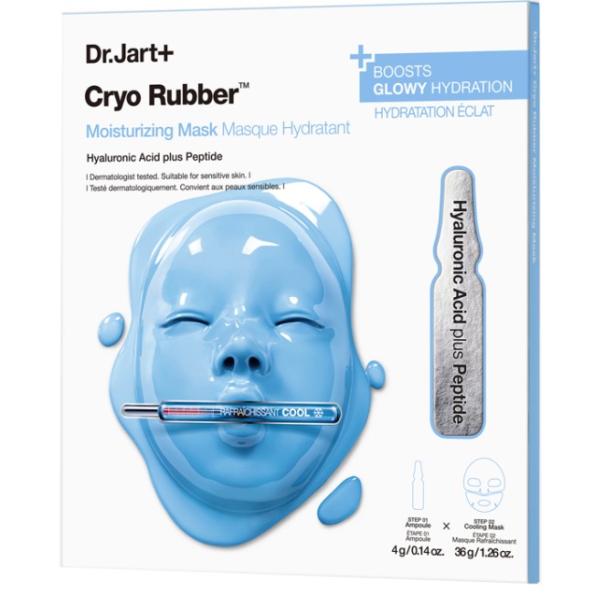 Dr. Jart+ Cryo Rubber Moisturizing Mask maschera viso coreana illuminante ampolla 4 g + maschera 36 g Dr. Jart+ Cryo Rubber Moisturizing Mask maschera viso coreana illuminante ampolla 4 g + maschera 36 g