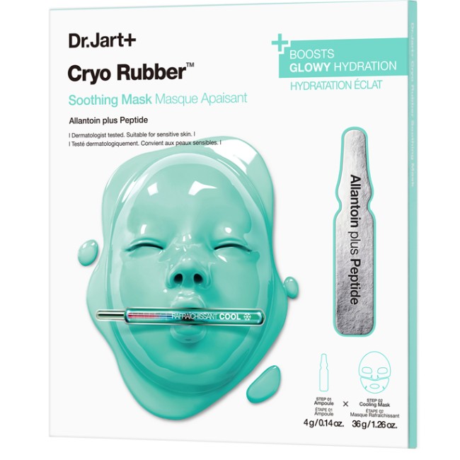 Dr. Jart+ Cryo Rubber Soothing Mask maschera viso coreana anti-rossore ampolla 4 g + maschera 36 g Dr. Jart+ Cryo Rubber Soothing Mask maschera viso coreana anti-rossore ampolla 4 g + maschera 36 g