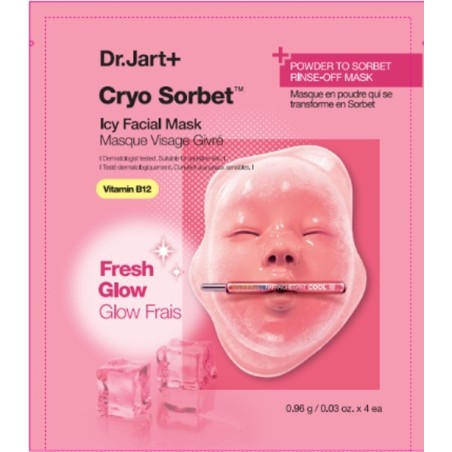 DR JART+ CRYO SORBET ICY FACIAL MASK 4 PEZZI DR JART+ CRYO SORBET ICY FACIAL MASK 4 PEZZI