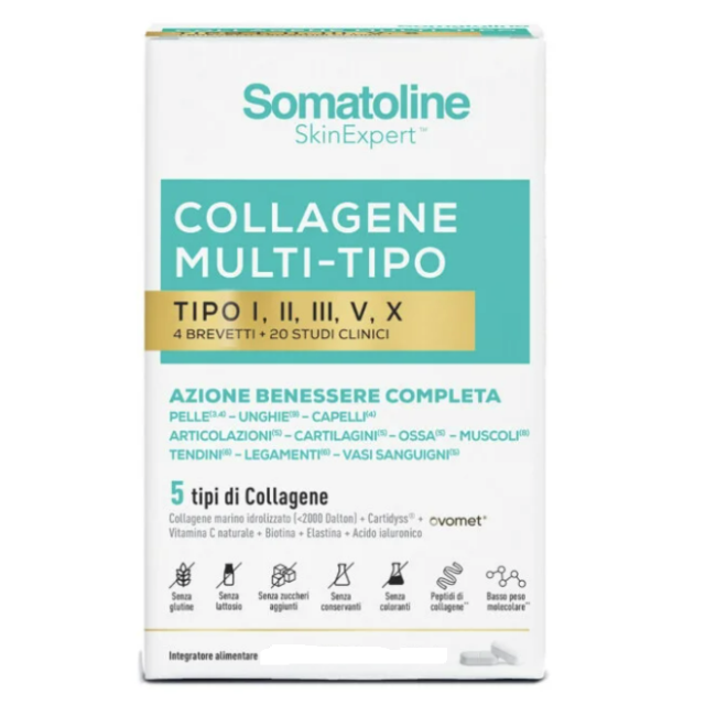 Somatoline Collagene Multi Tipo - Integratore per benessere completo 60 compresse Somatoline Collagene Multi Tipo - Integratore per benessere completo 60 compresse