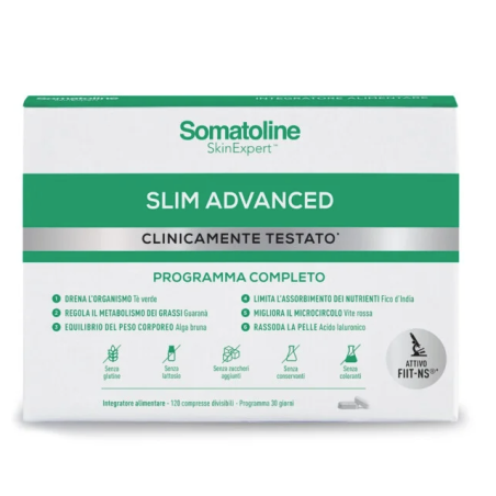 Somatoline Slim Advanced 120 compresse - Integratore drenante, snellente e per la pelle Somatoline Slim Advanced 120 compresse - Integratore drenante, snellente e per la pelle