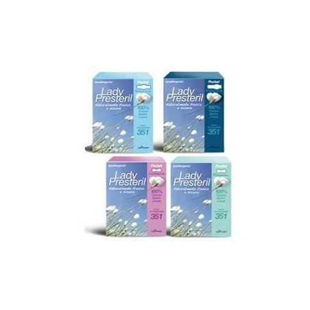Lady Presteril Pocket Proteggi slip 100% cotone ipoallergenico 24 pezzi Lady Presteril Pocket Proteggi slip 100% cotone ipoallergenico 24 pezzi