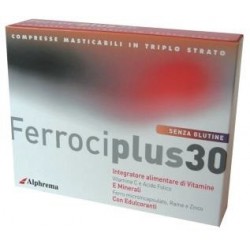 Ferrociplus 30 integratore di ferro altamente assorbibile 24 compresse