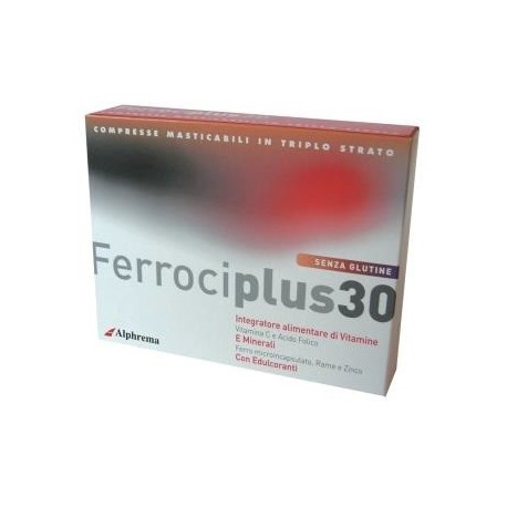 Ferrociplus 30 integratore di ferro altamente assorbibile 24 compresse