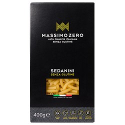 400 g di Massimo Zero Sedanini Rigati senza glutine.