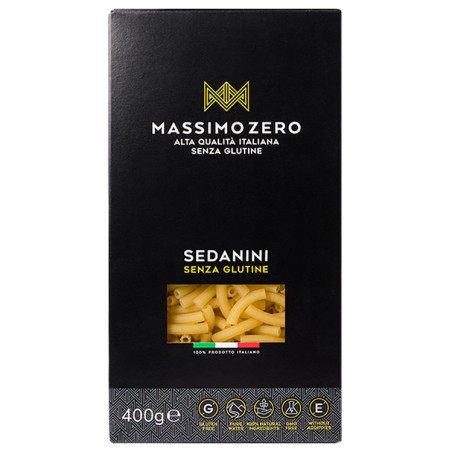 400 g di Massimo Zero Sedanini Rigati senza glutine. 400 g di Massimo Zero Sedanini Rigati senza glutine.