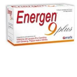 Energen 9 Plus integratore di vitamine del gruppo B 10 flaconcini da 10 ml